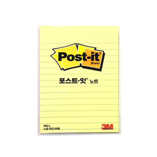 3M 포스트잇 660-L 유선 50매