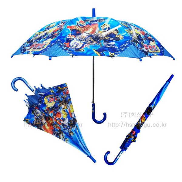 크린텍 캐릭터 유켄도 8폭 아동우산 초등우산 블루