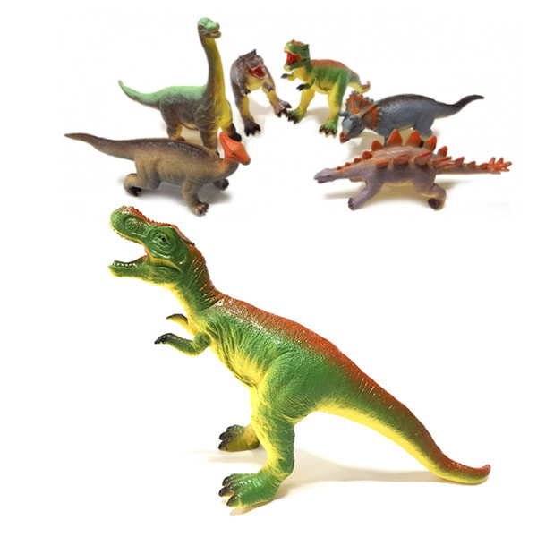세계유통 티라노사우르스 녹색 소꼽놀이 교육용공룡